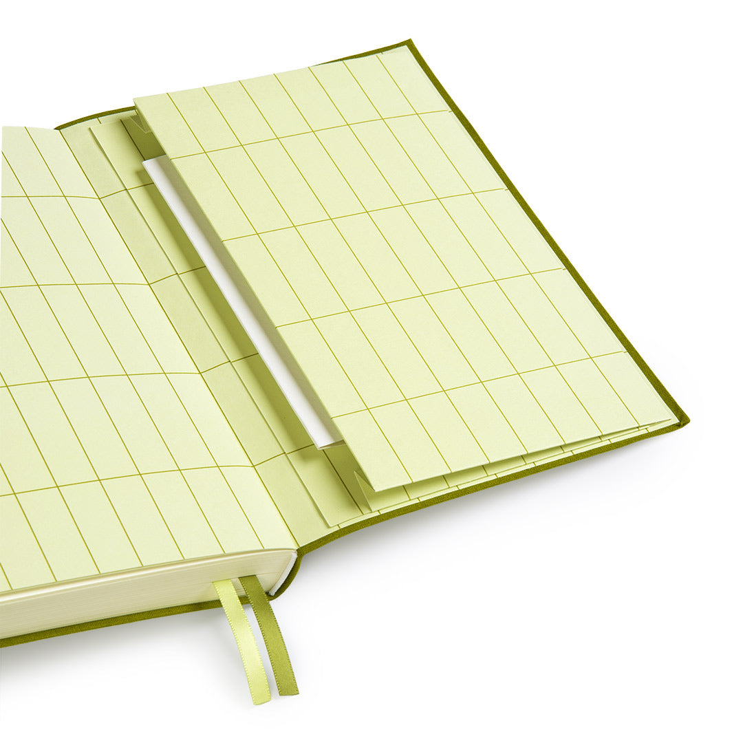 Olive Green Fabric Daily Planner