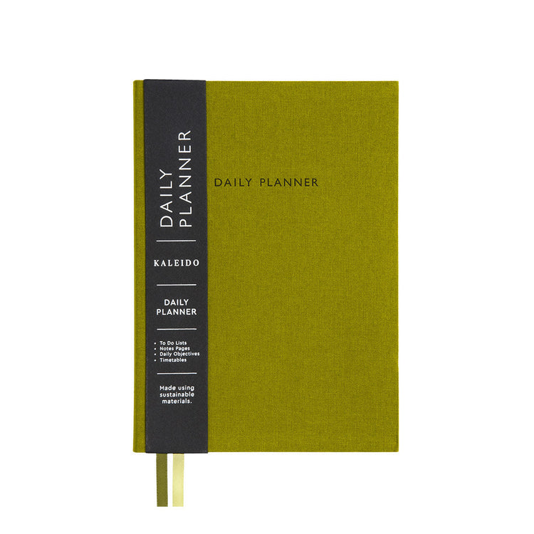 Olive Green Fabric Daily Planner