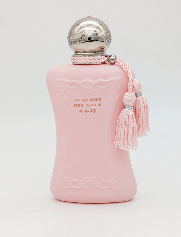 Engraved perfume bottle
