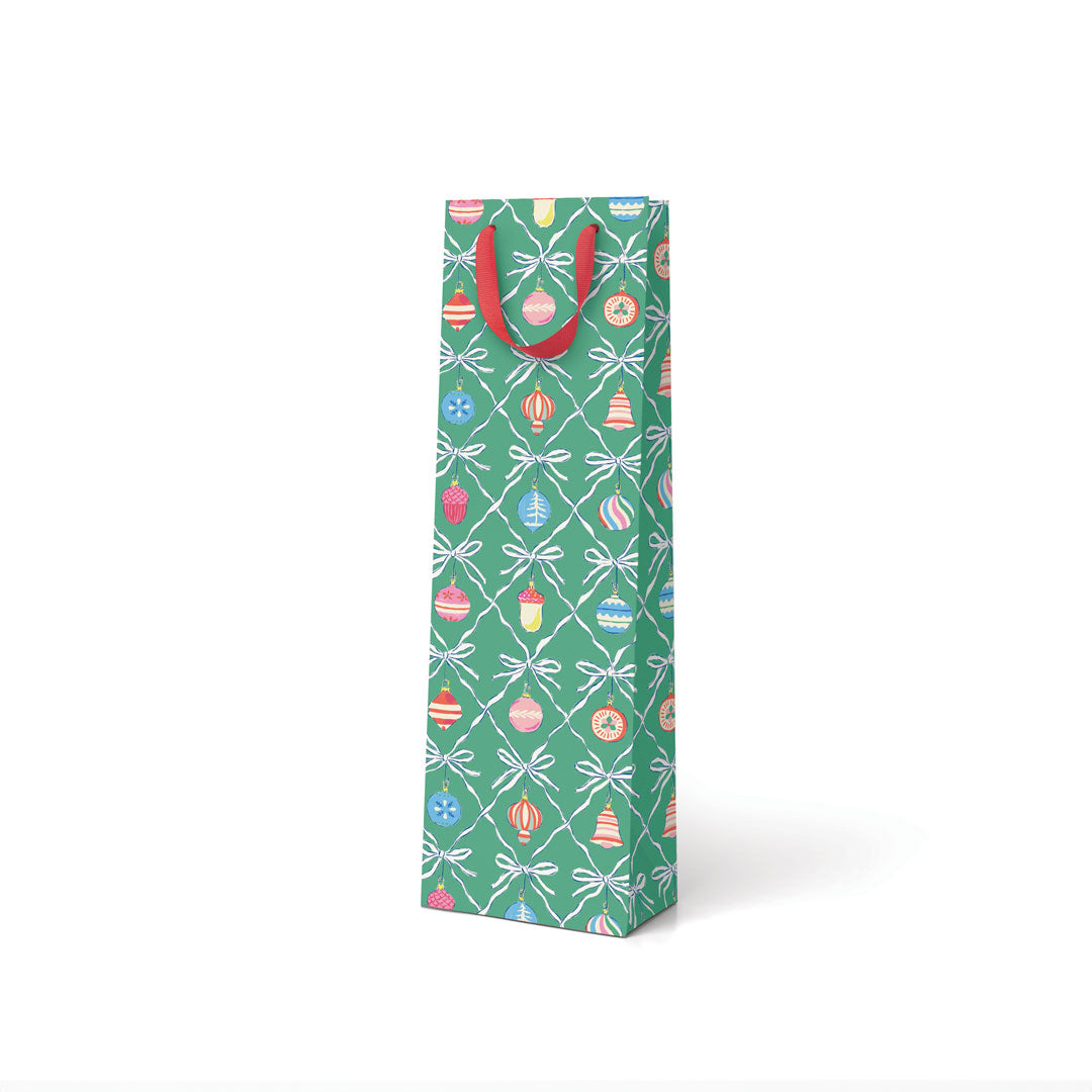 Christmas Wreath Bottle Bag