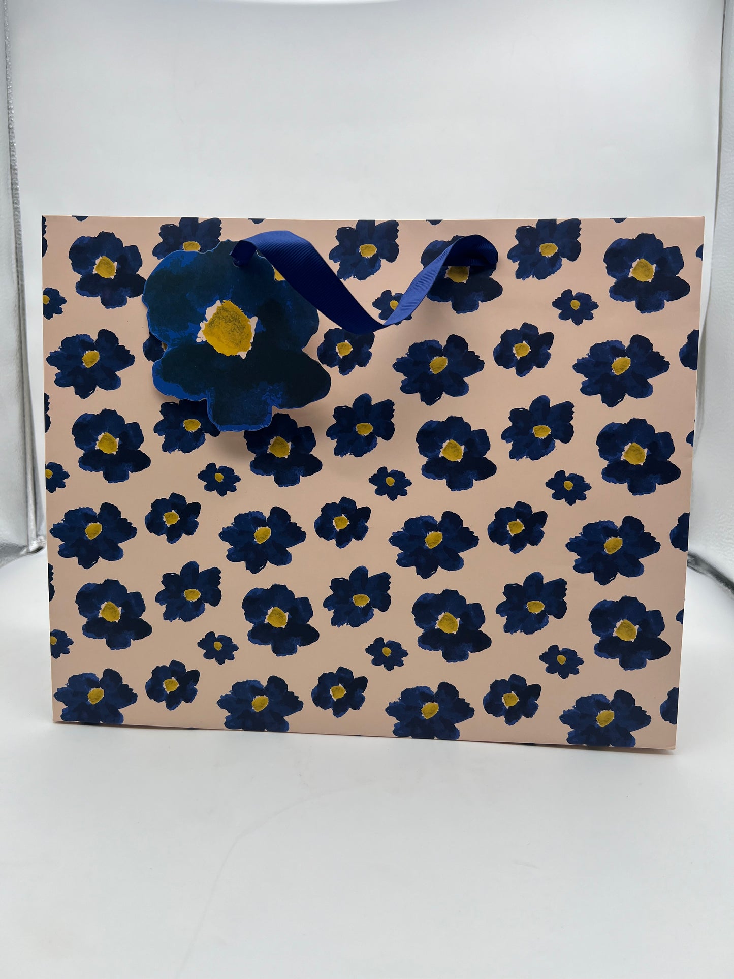 Blue Floral Gift Bag