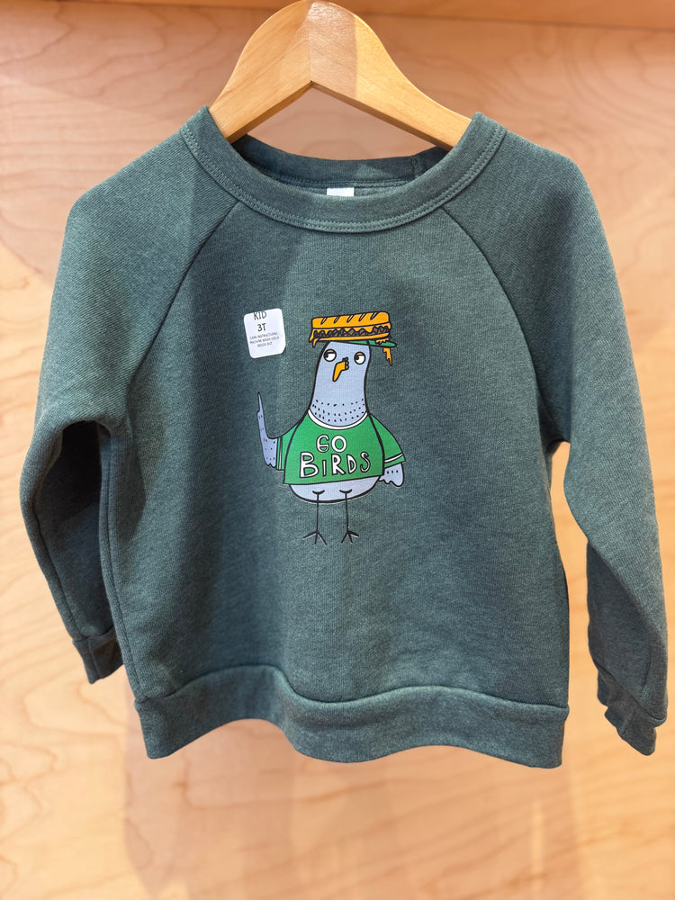 'Go Birds' Cheesesteak - Kids Crewneck Sweatshirt