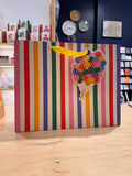 Rainbow Striped Gift Bag