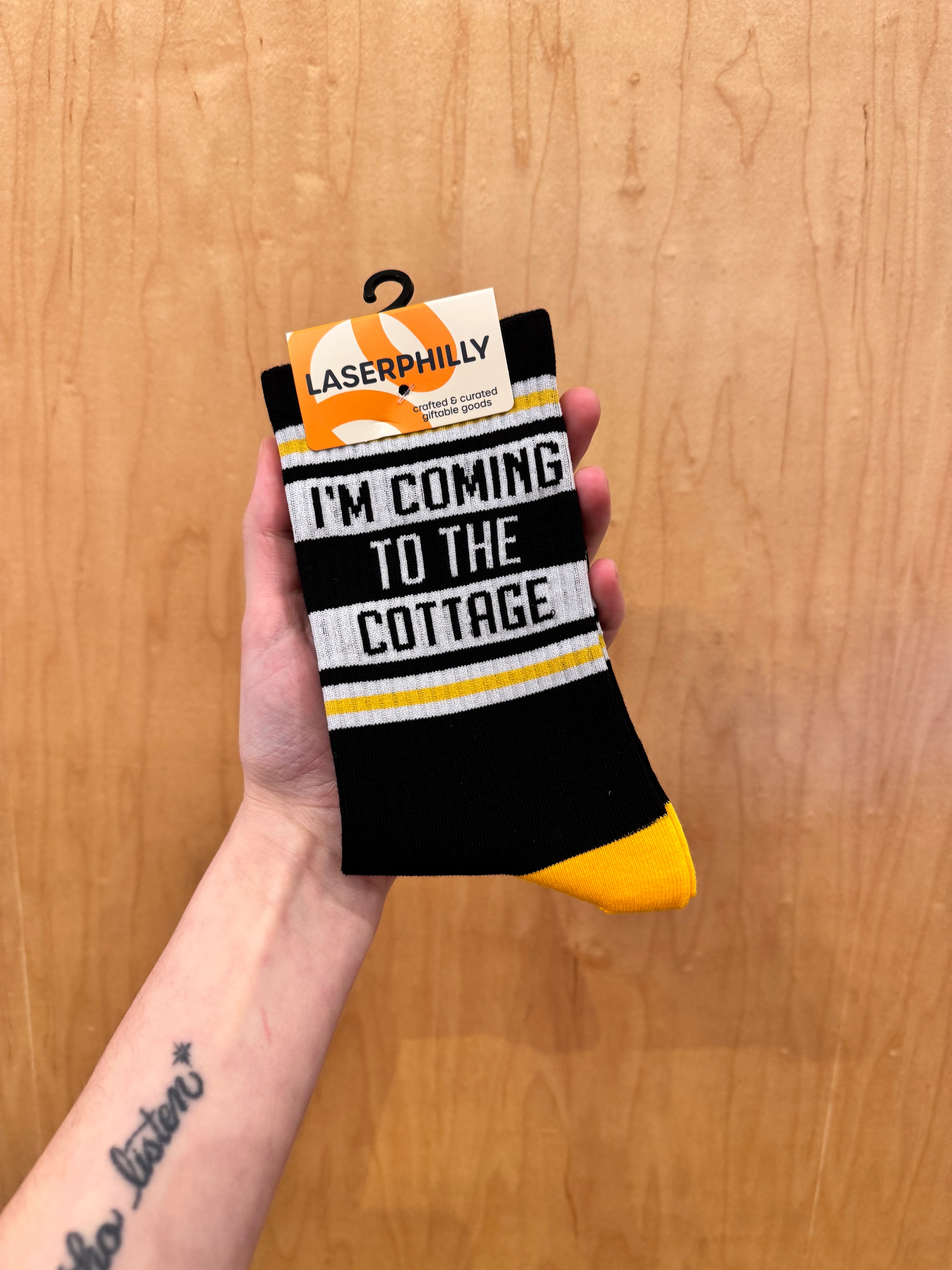 Laser Philly ‘I’m Coming to the Cottage’ Socks