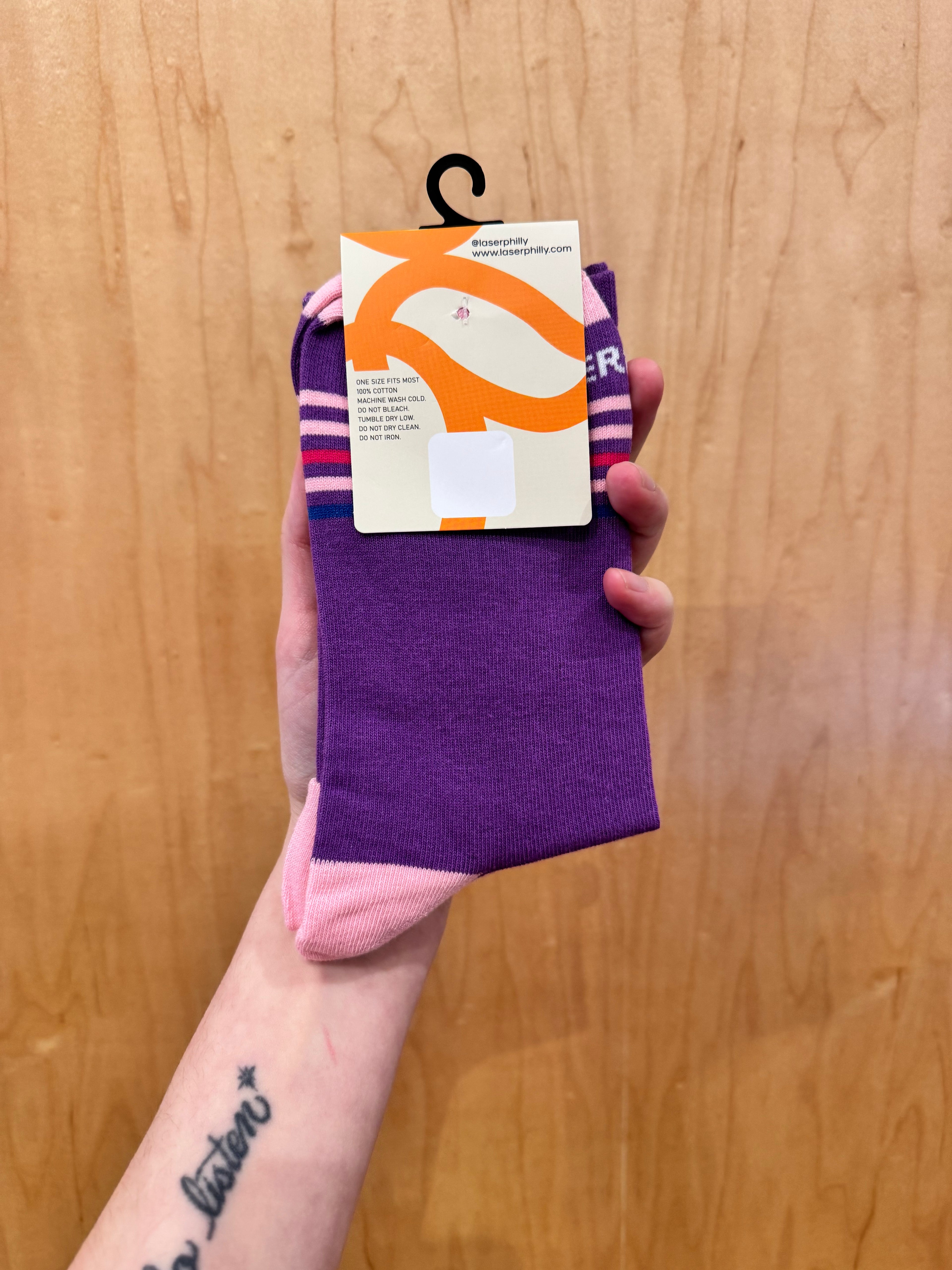 Laser Philly 'Live Laugh Lesbian' Socks