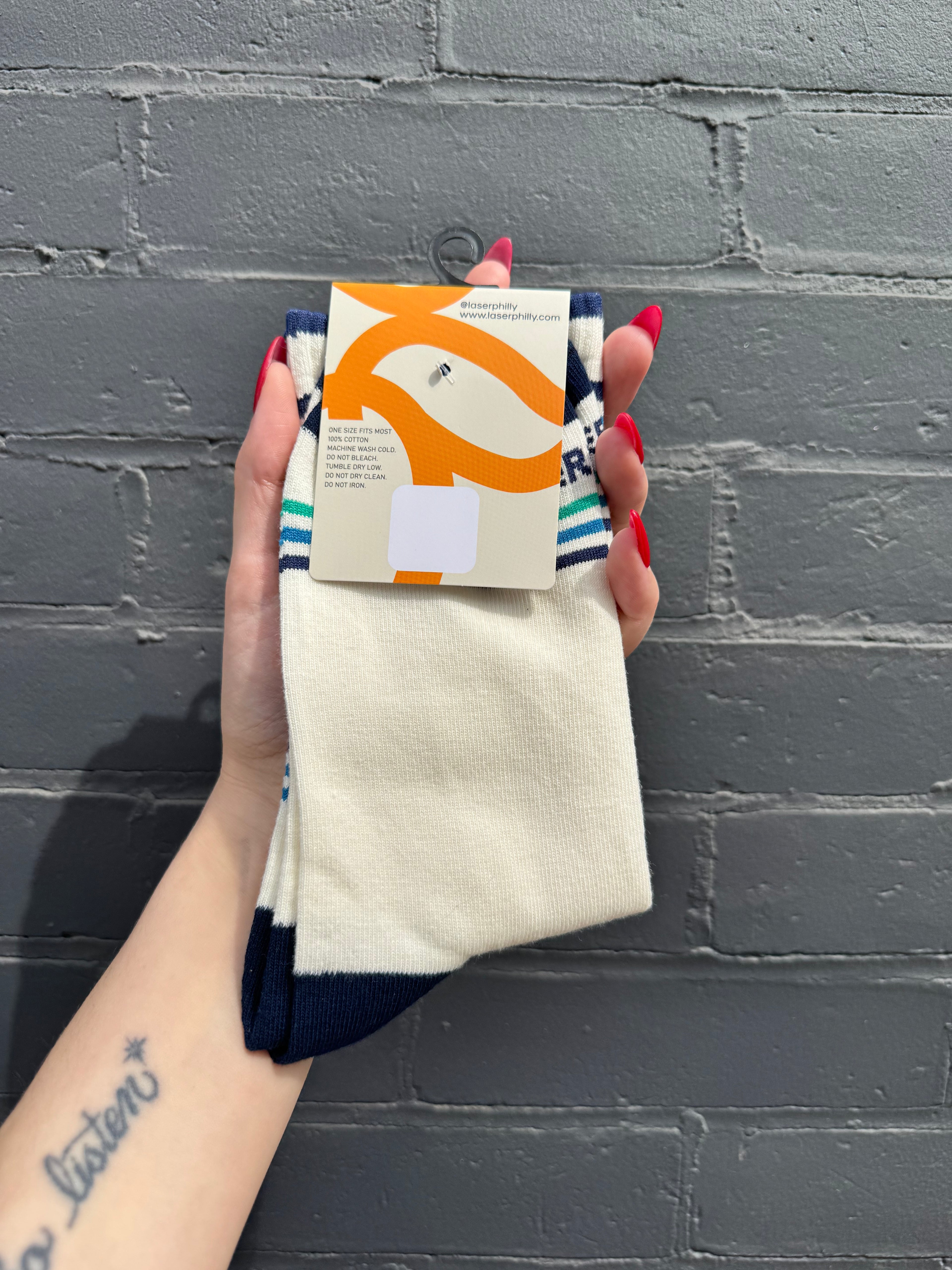 ‘Books Are My Love Language’ Laser Philly Socks