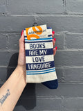 ‘Books Are My Love Language’ Laser Philly Socks