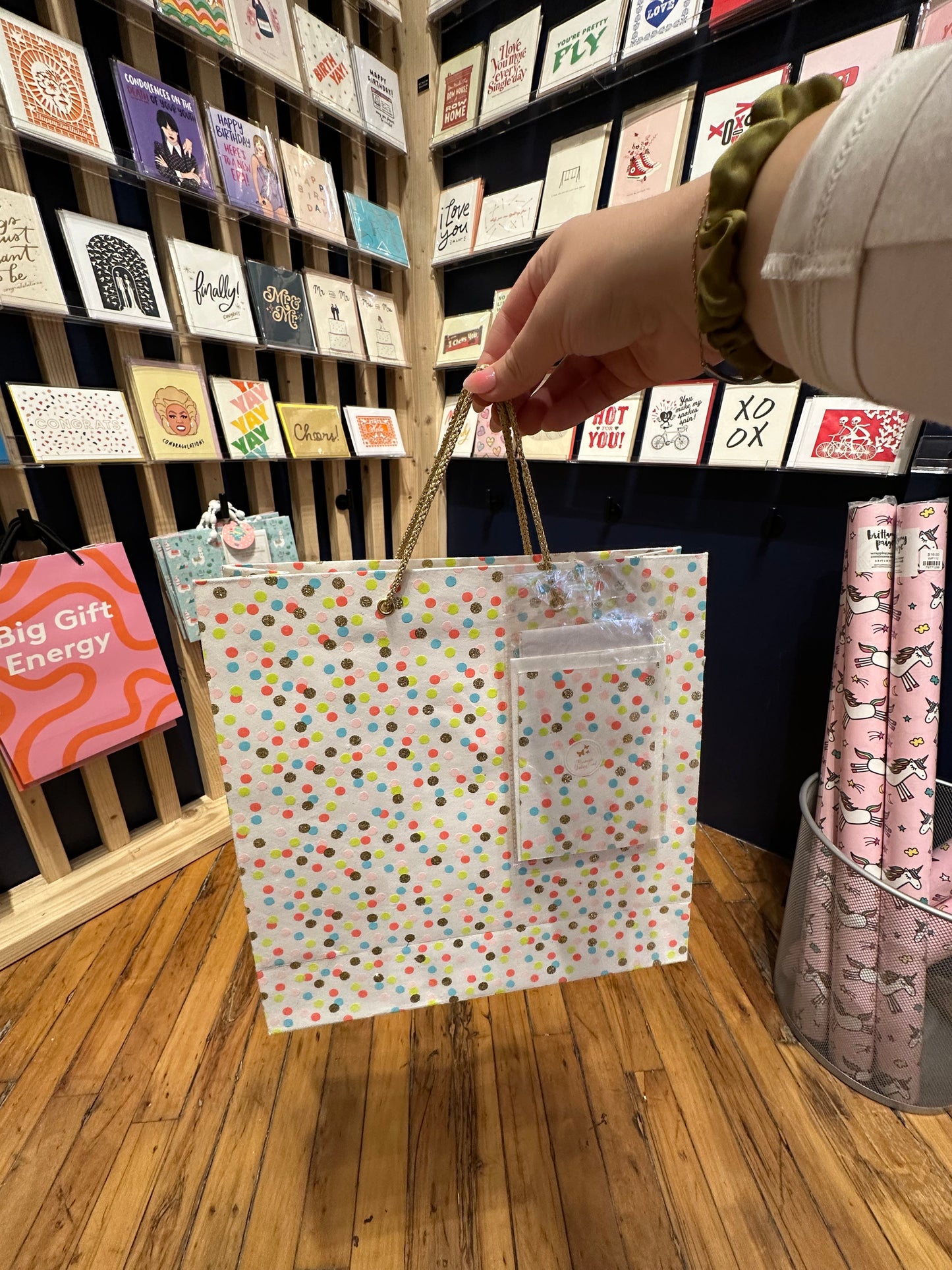 Glitter Polka Dot Gift Bag