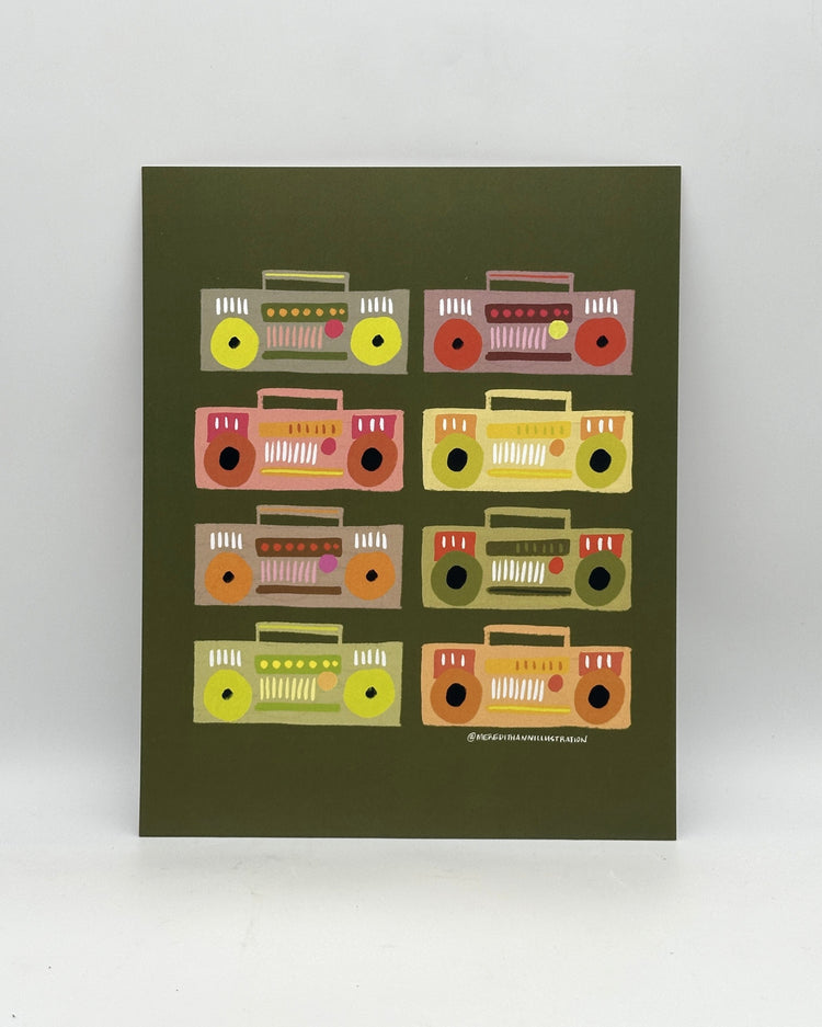 Boomboxes Print (8x10 or 11x14)
