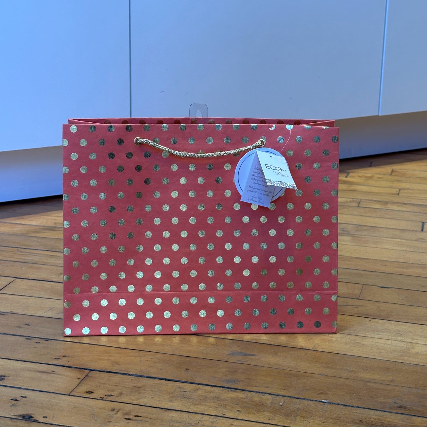 Orange & Gold Polka Dot Gift Bag