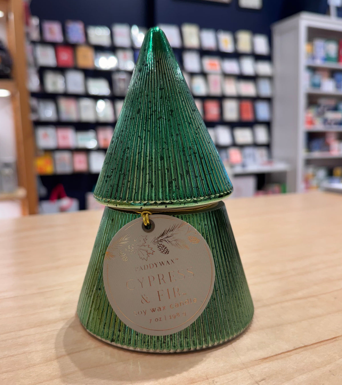 Green Christmas Tree Candle