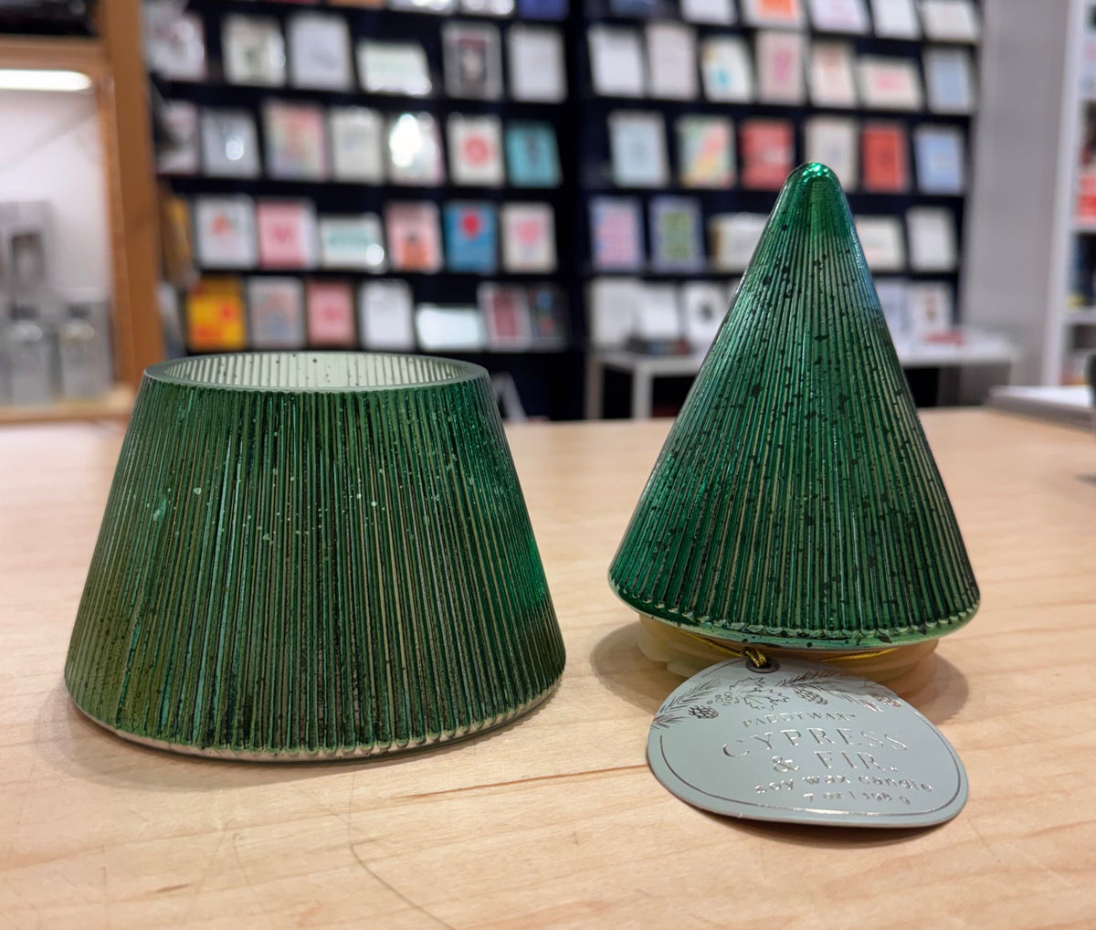 Green Christmas Tree Candle