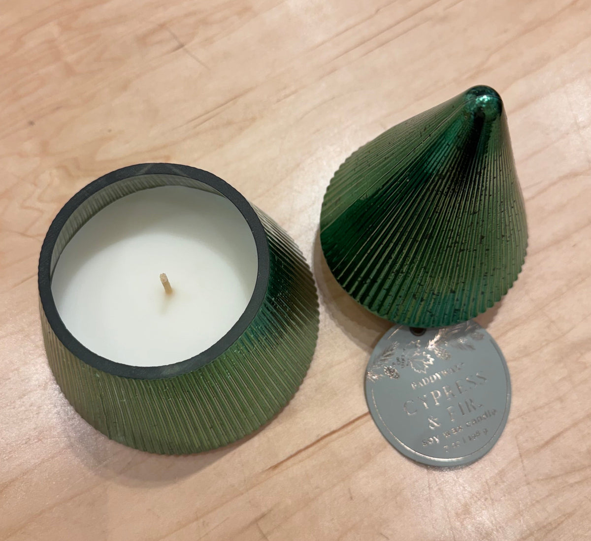Green Christmas Tree Candle