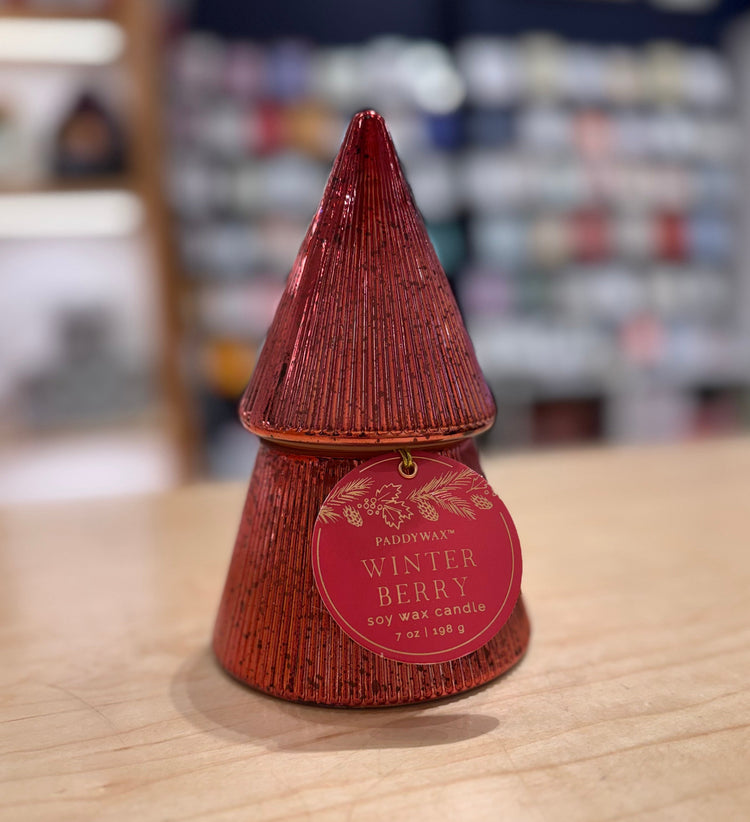 Red Christmas Tree Candle