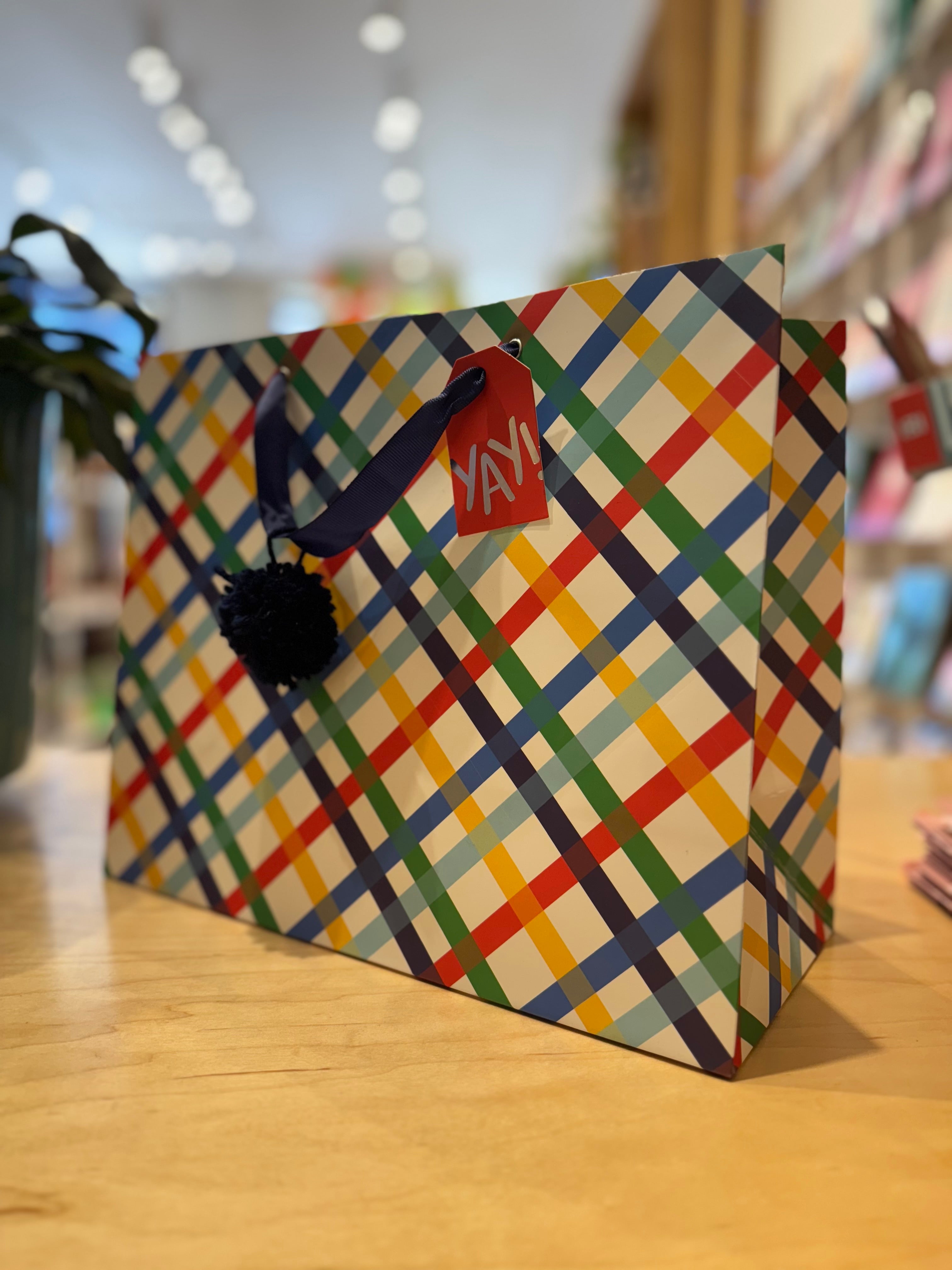 Colorful Striped Gift Bag