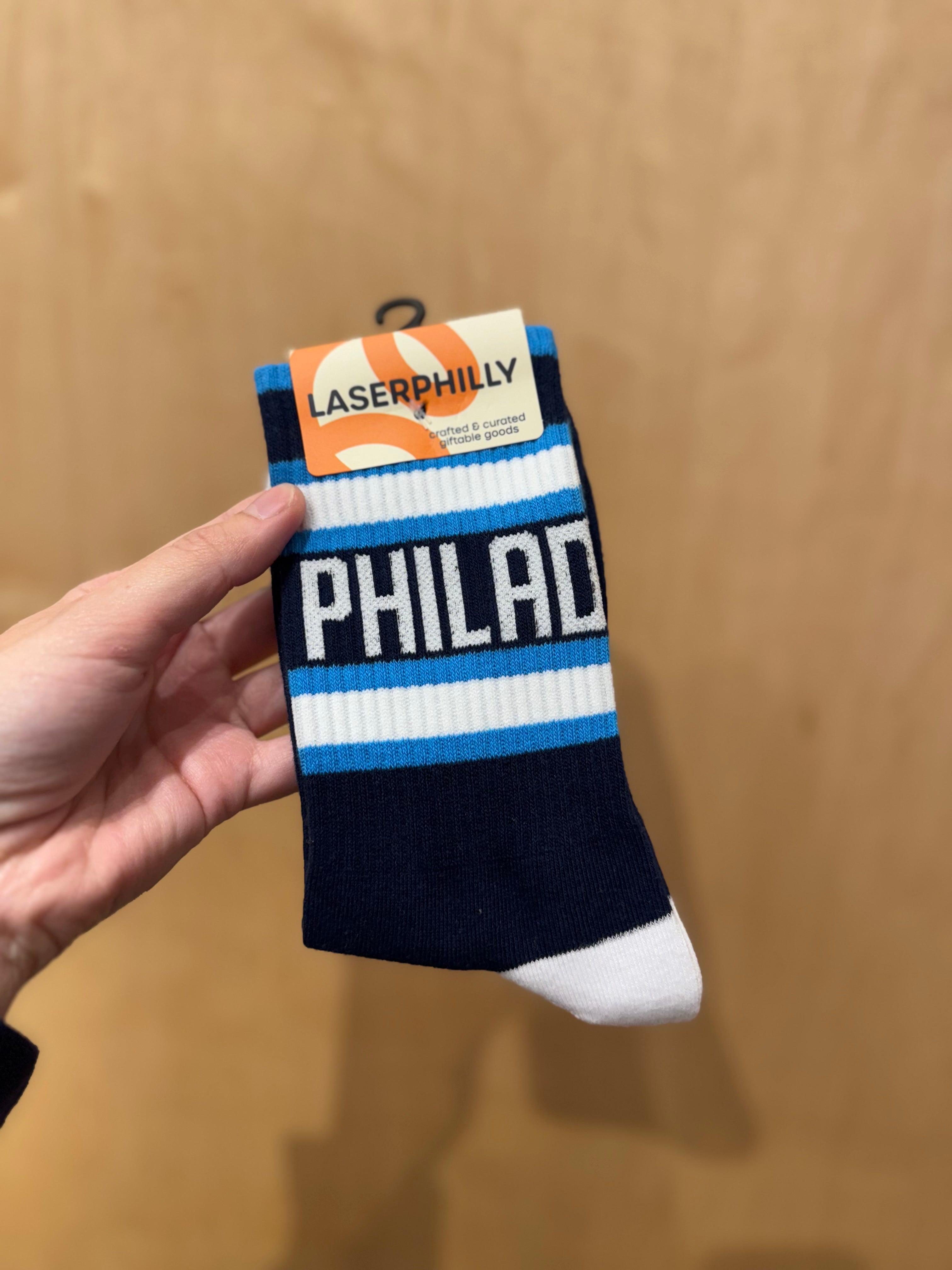 Laser Philly Philadelphia Socks - Blue