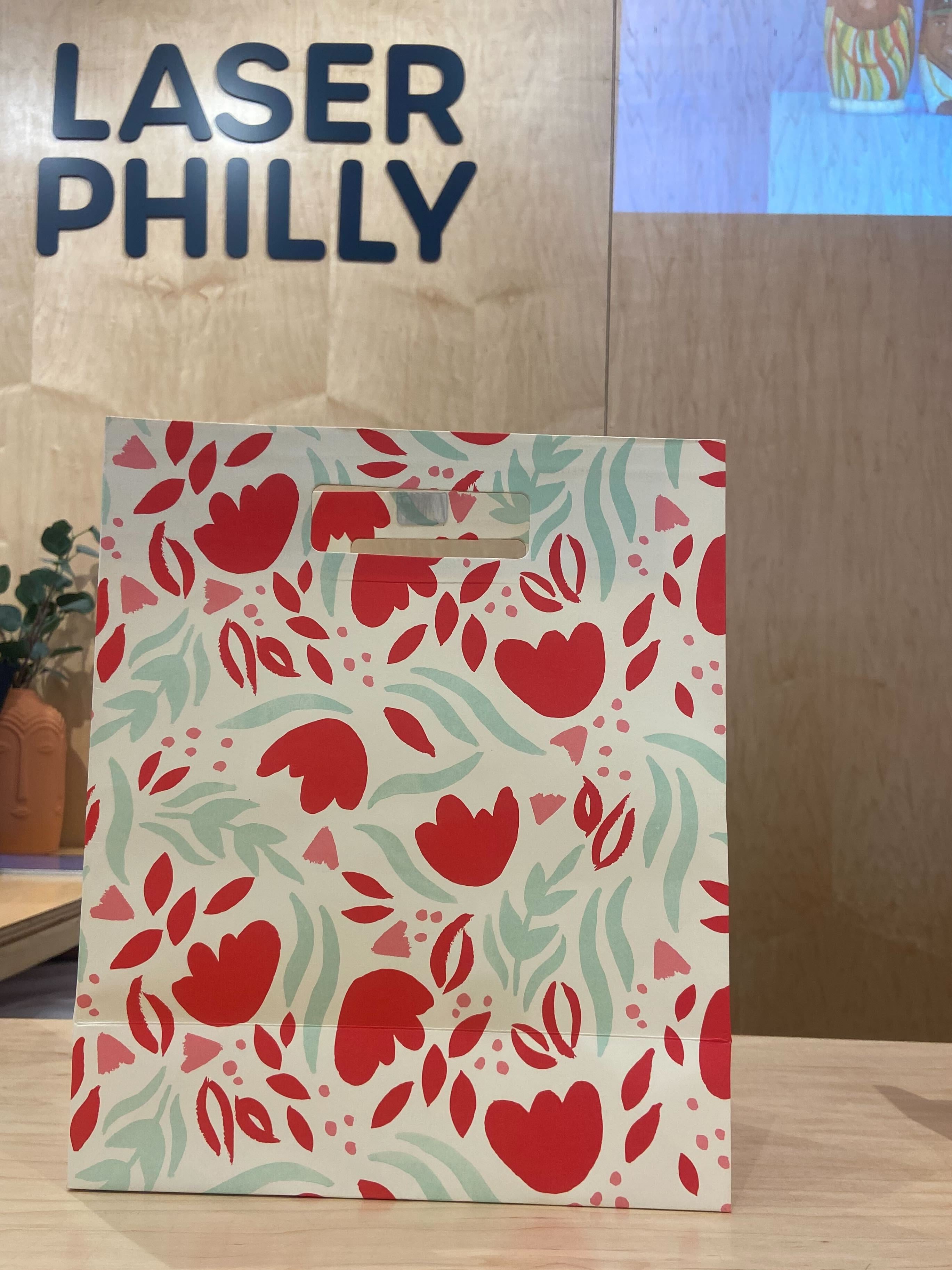 Gift Bag - Red Tulips & Pink Accents