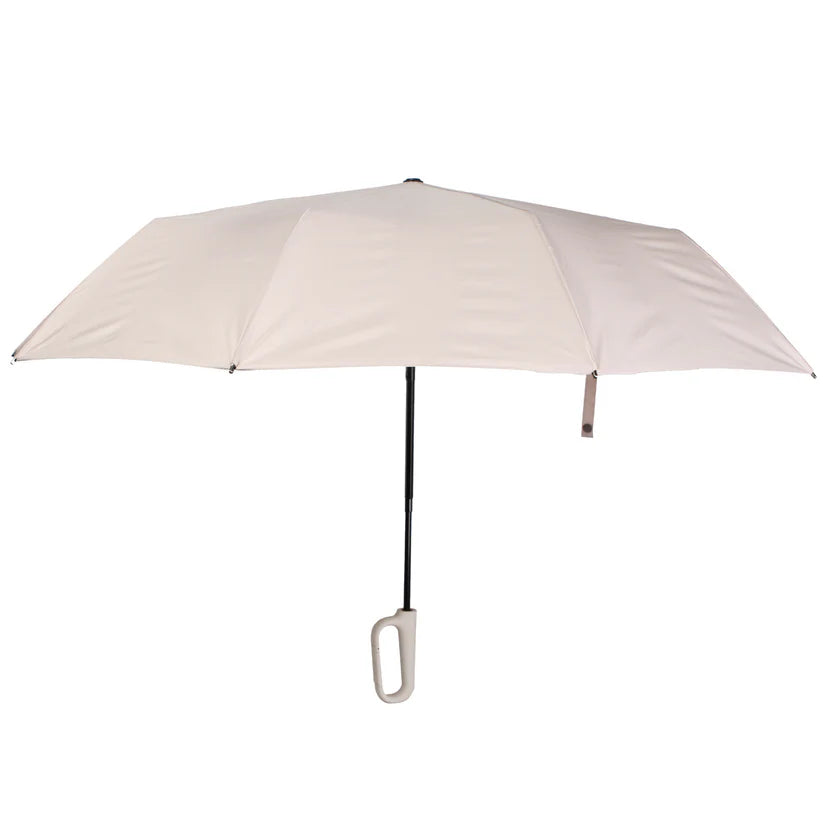 Umbrella with Never-Forget Carabiner Handle