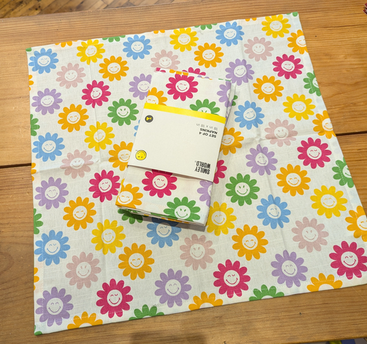 Smiley Flower Napkins