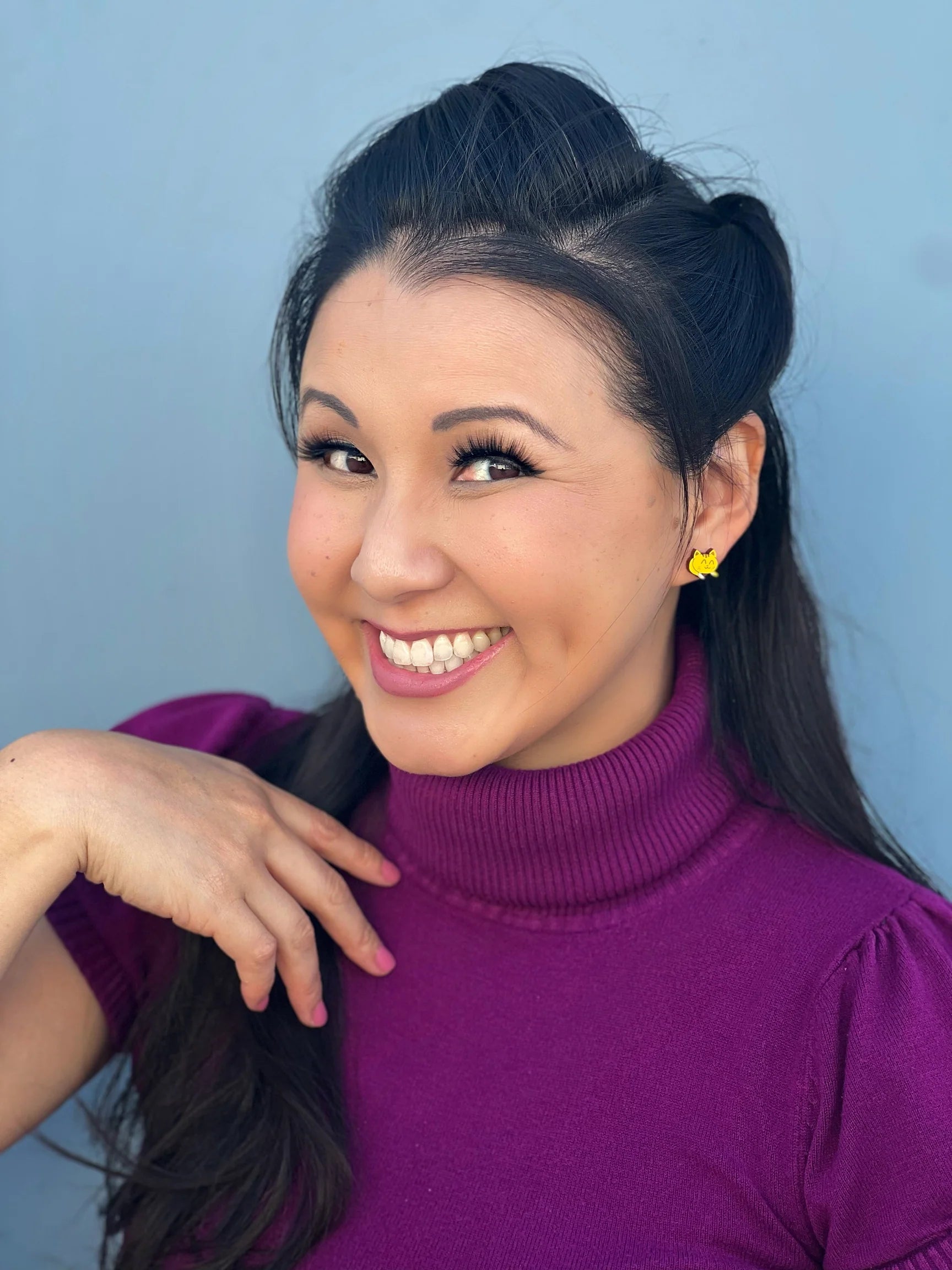 Cat Butt Wood Earrings