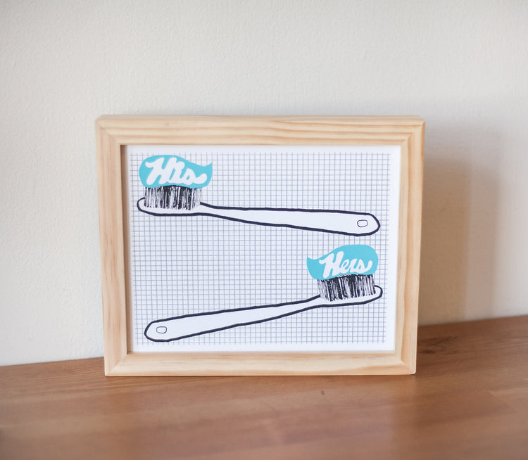 His and Hers Screen Print (8x10)