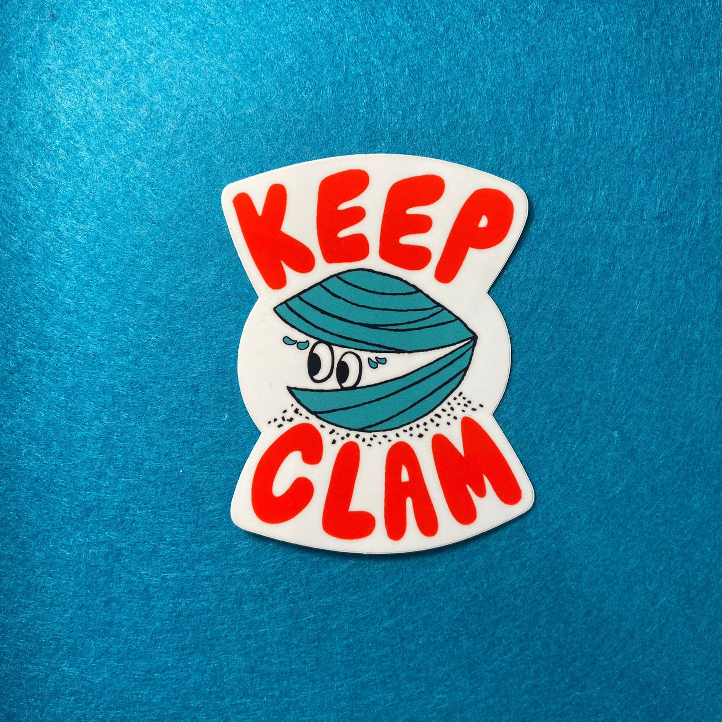 Keep Clam Sticker LaserPhilly