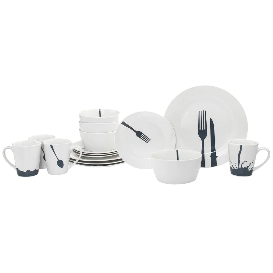 16pc Acme Diner Dinnerware