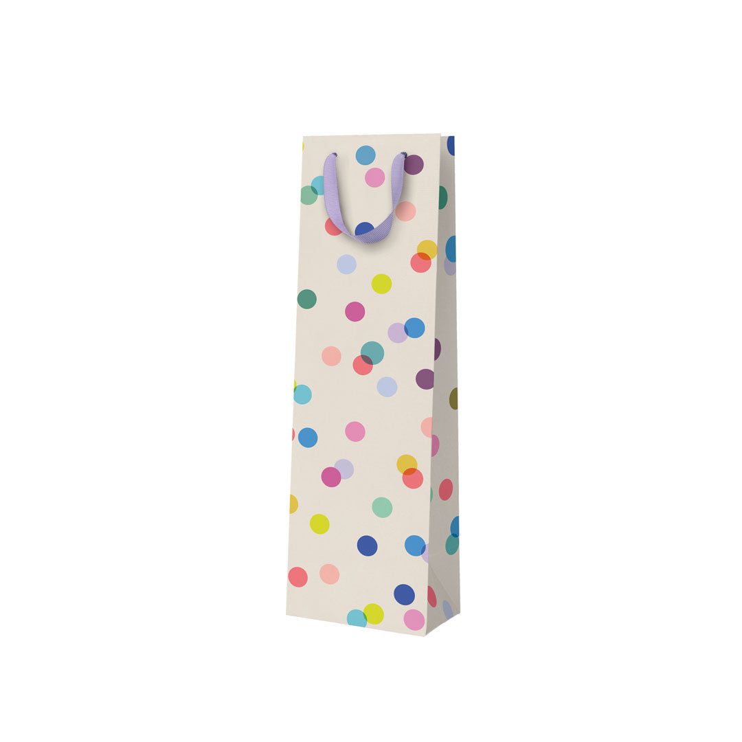 Multicolor Polka Dot Bottle Bag