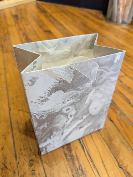 Silver Marble Small Gift Bag