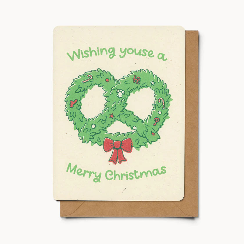 Pretzel Wreath Card