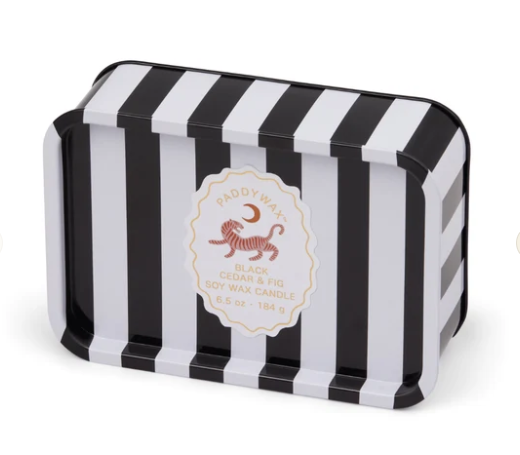 Black Cedar & Fig Tin Candle