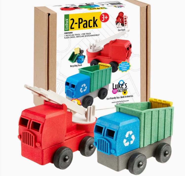 Fire and Recycling Truck 2 Pack