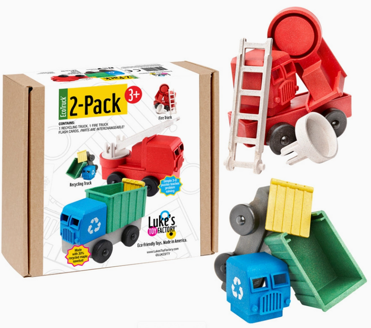 Fire and Recycling Truck 2 Pack