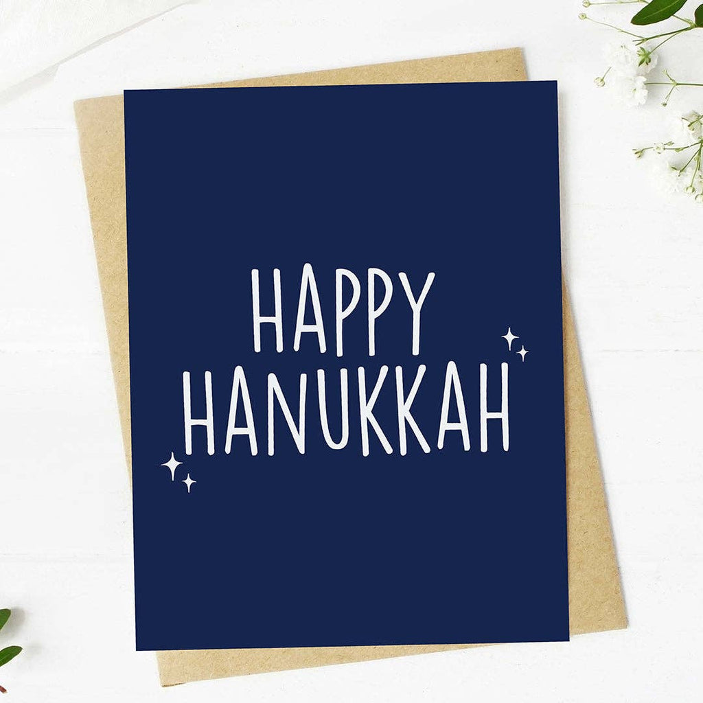 Happy Hanukkah Text Greeting Card