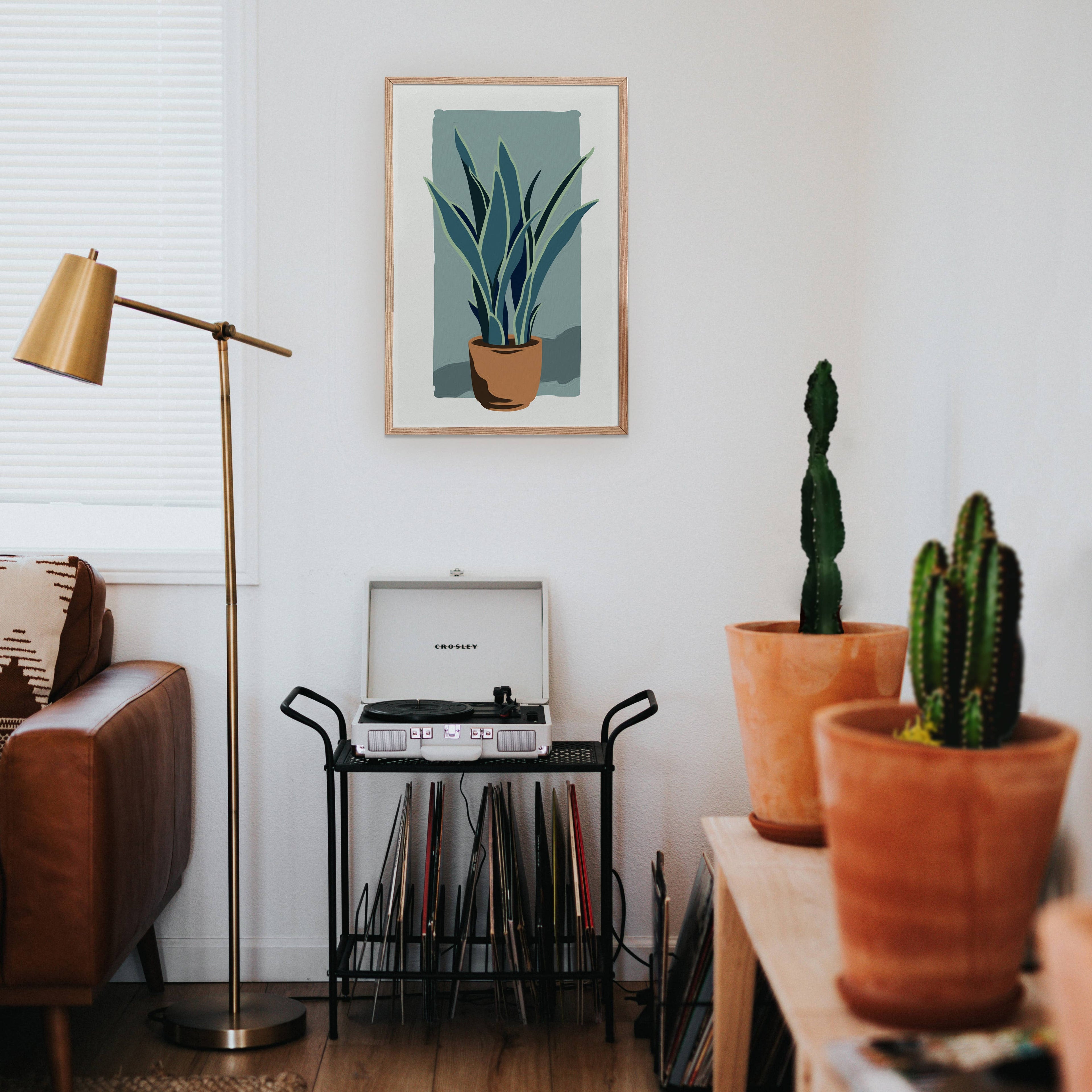 Potted Snake Plant | Modern Paint By Numbers Kit (12.5x19)