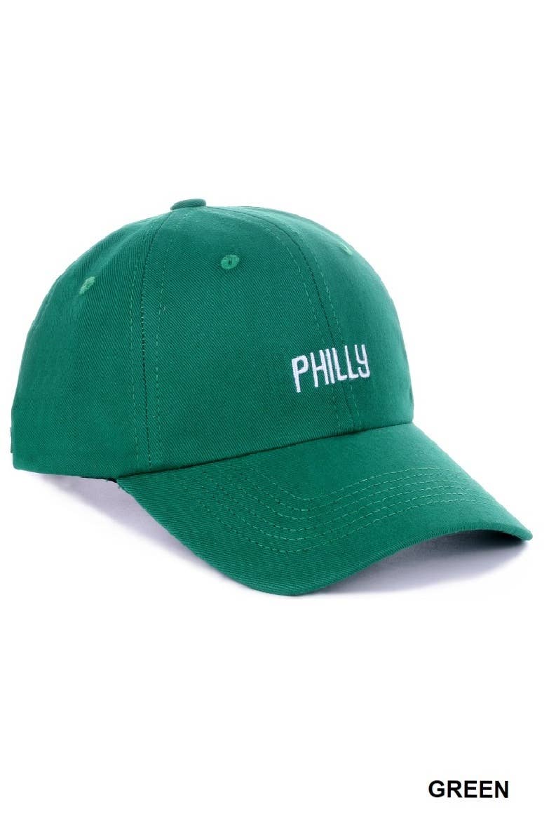 Vintage Green Philly Embroidered Baseball Cap