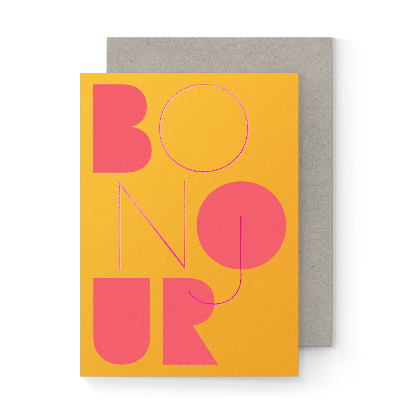 Bonjour Blank A6 Folded Card