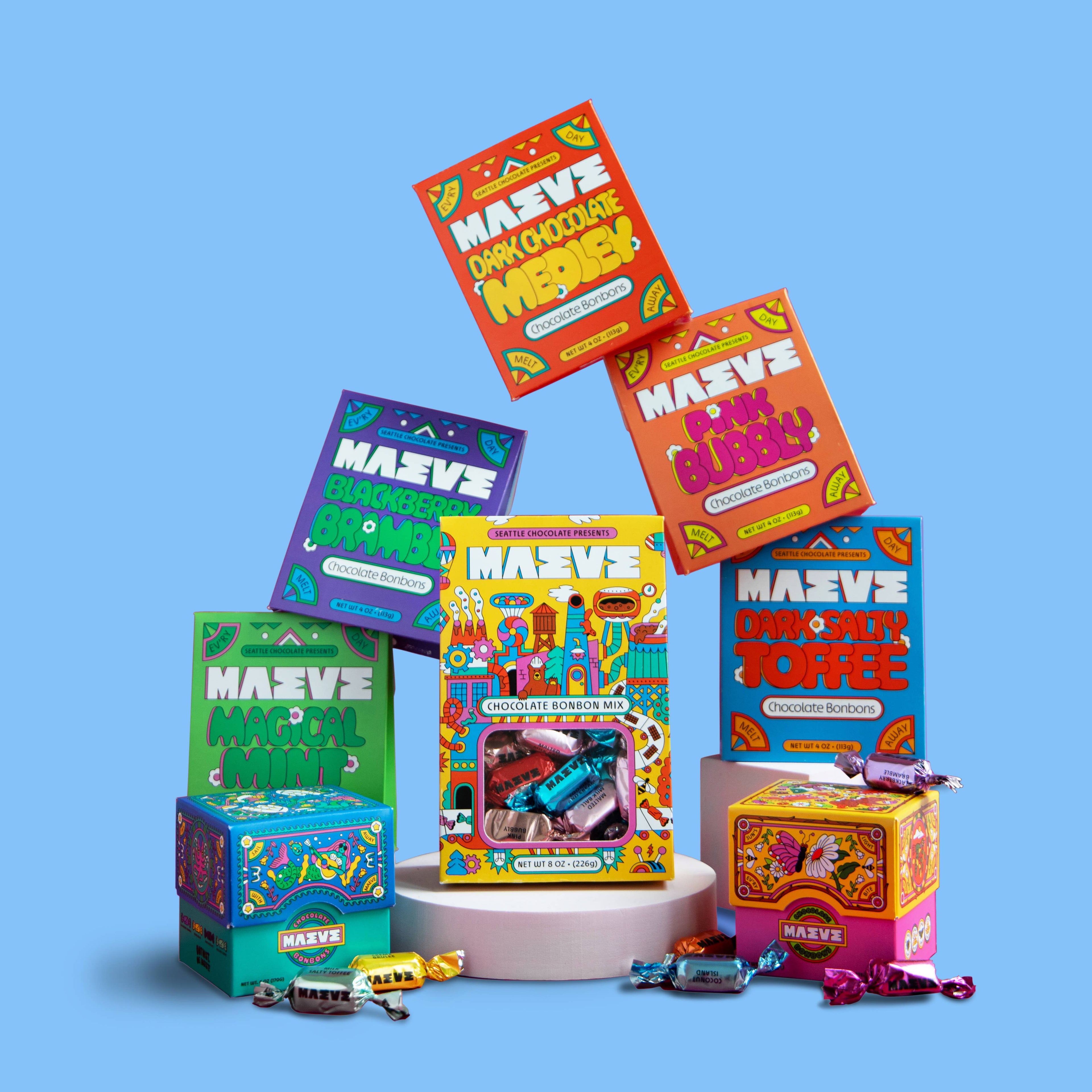 Dark Salty Toffee Bonbon Box - 4oz