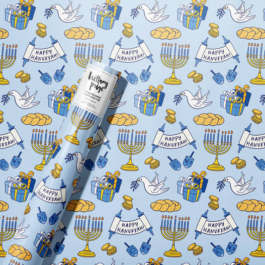 Happy Hanukkah Wrapping Paper Roll