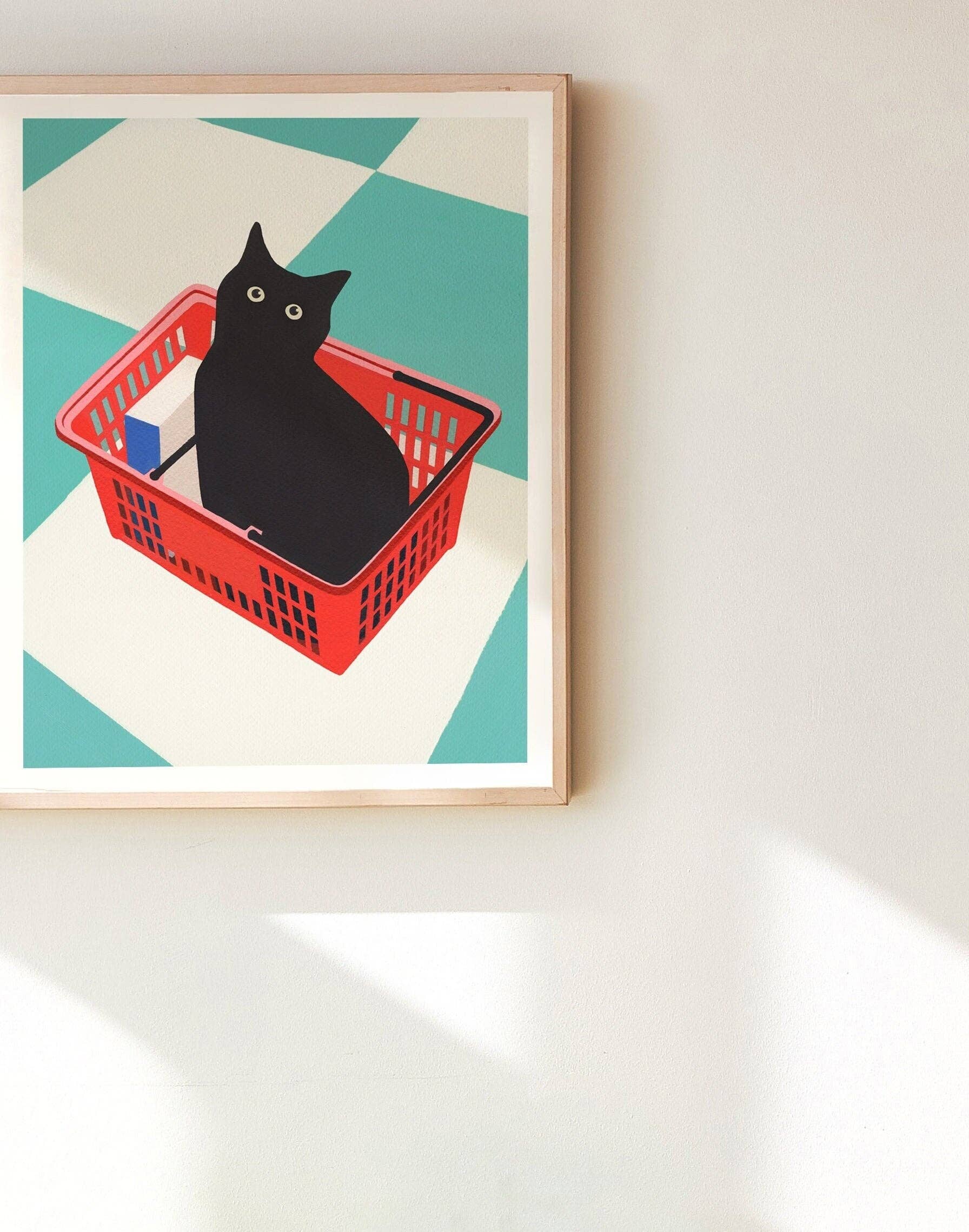 Black Cat Art Print: 11x14 Inches