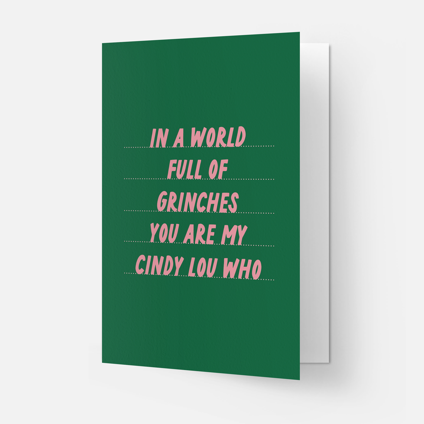 World full of grinches - greeting card: Double folded