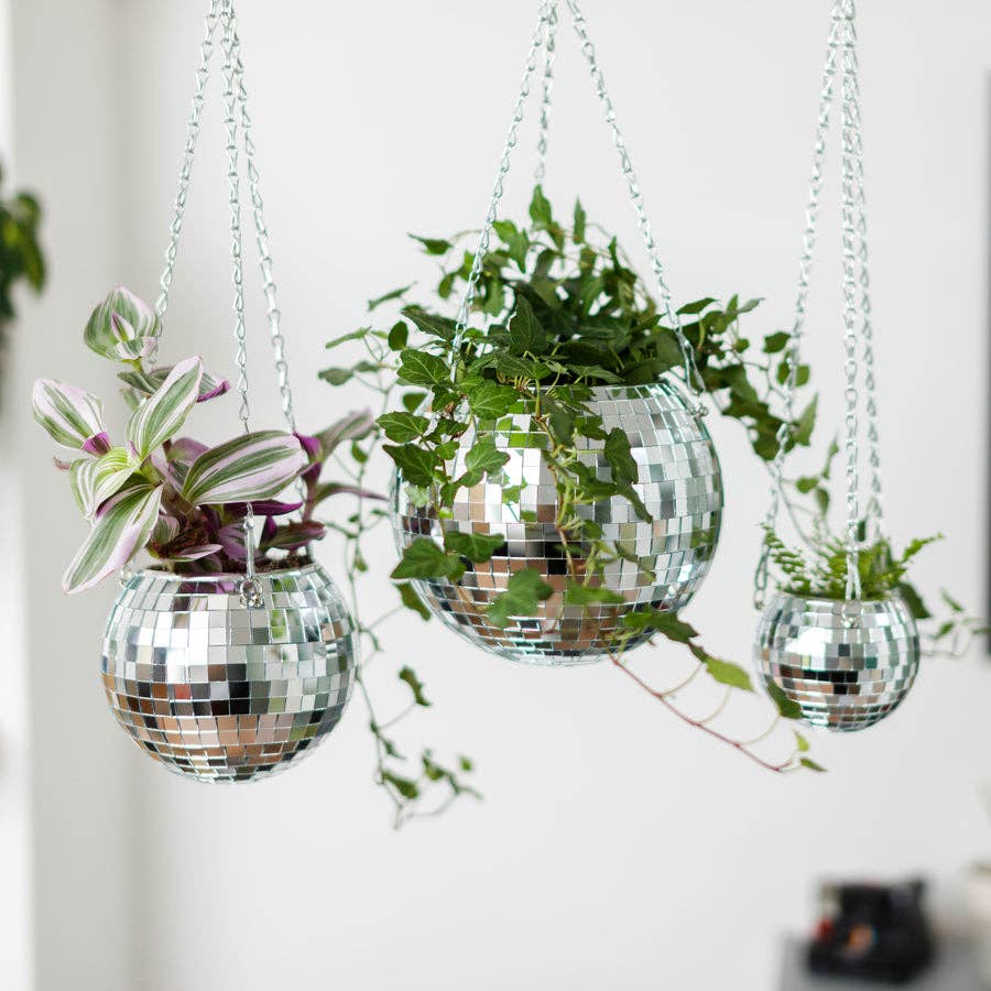 Disco Ball Hanging Planter