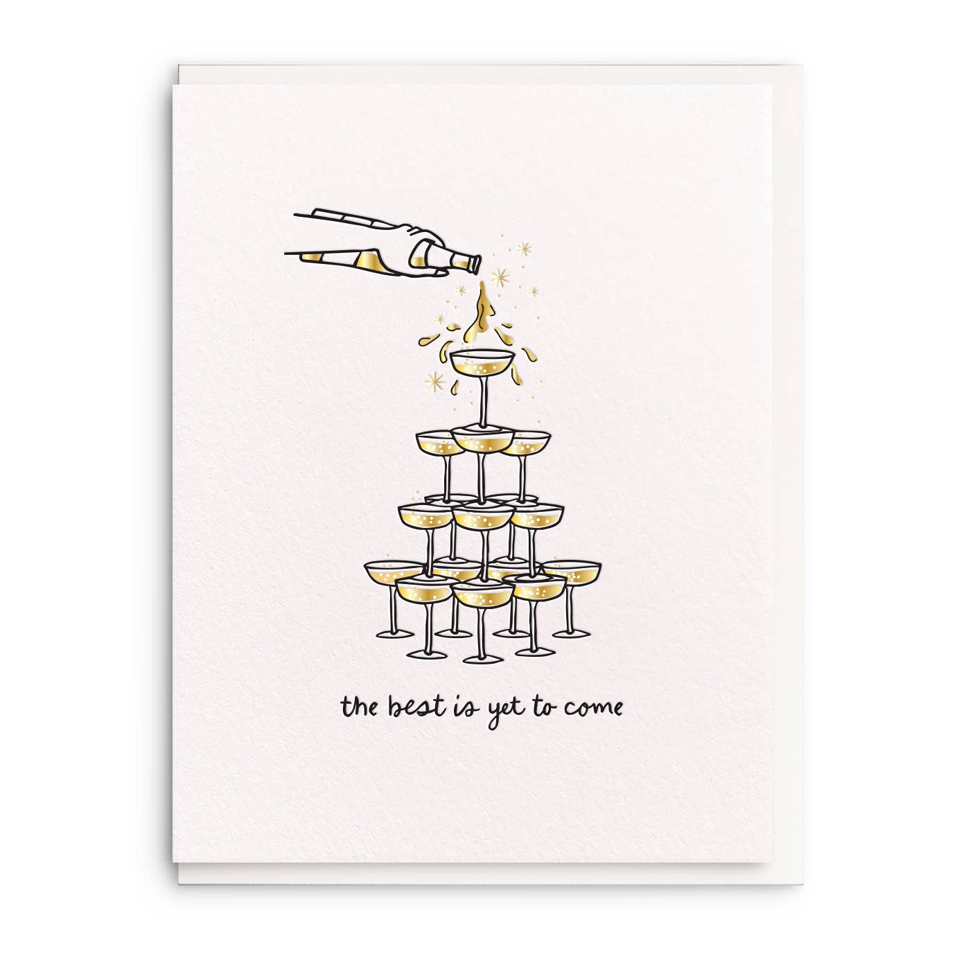 Champagne Tower Wedding Card