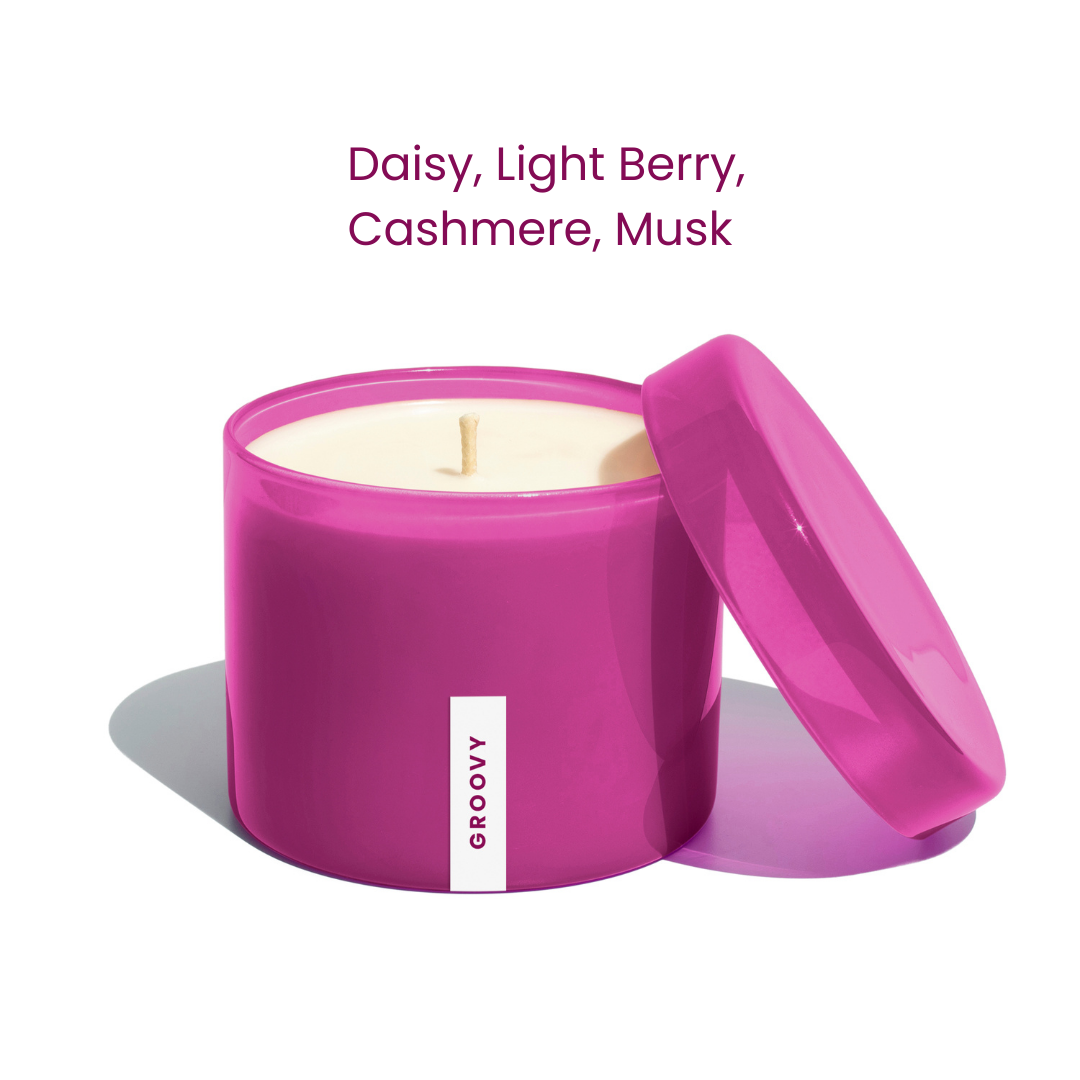 Groovy | 16oz Soy Candle - Reusable Purple Container