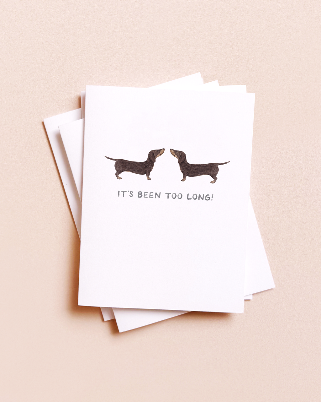 Too Long Dachshund Greeting Card
