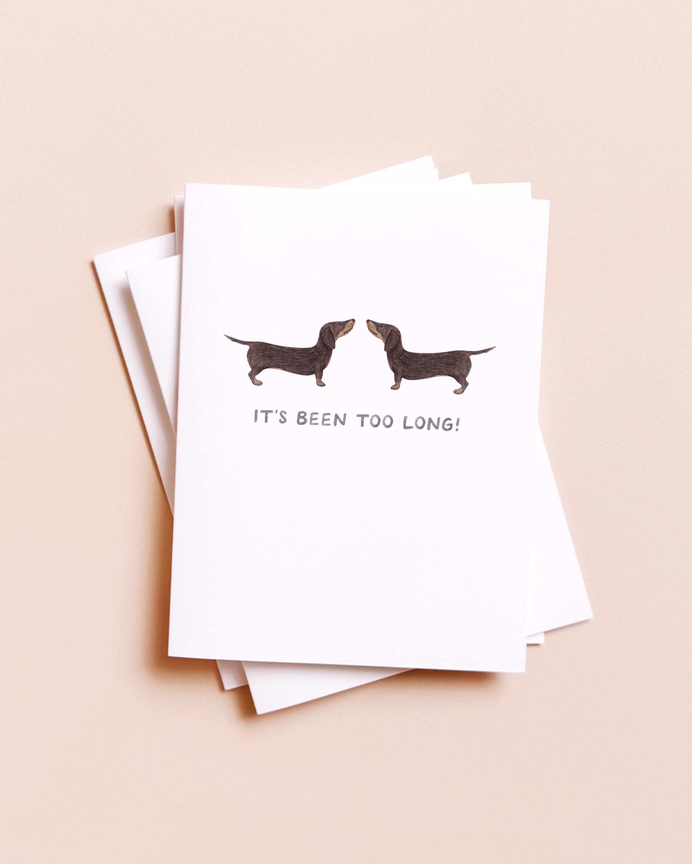 Too Long Dachshund Greeting Card