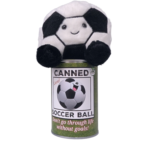 Canned Soccer Ball | Plush Sports Gift in Can w/Jokes