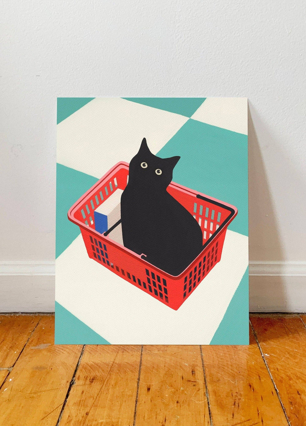 Black Cat Art Print: 11x14 Inches