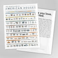 The Architecture of American Houses | 16" x 20" Art Print