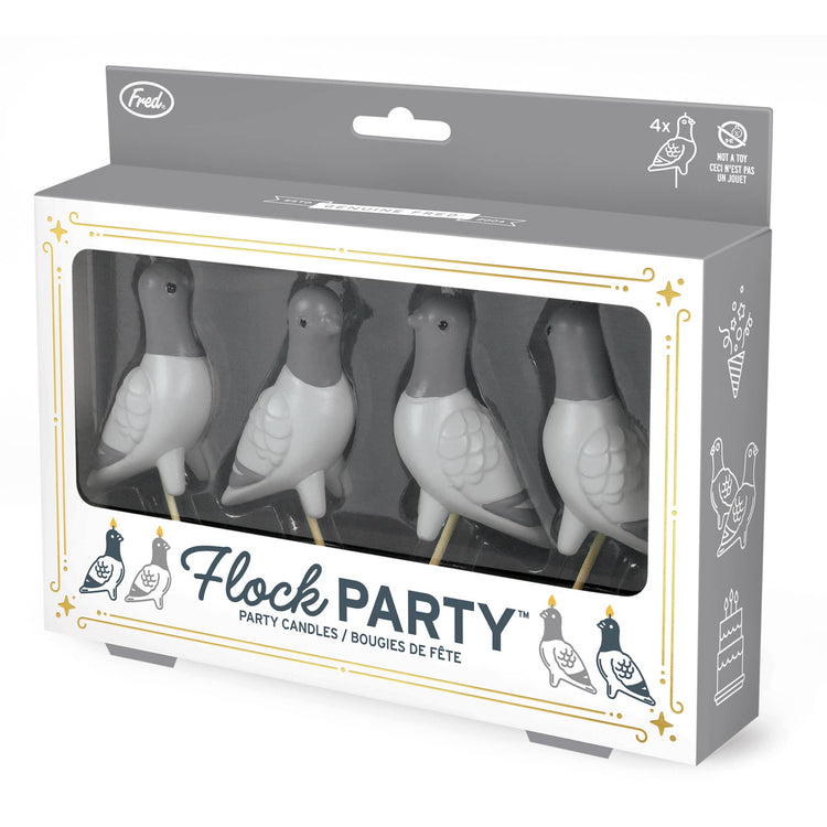 FLOCK PARTY Pigeon Candles - Set of 4